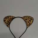 Huachi Leopard Ears Halloween Cat Ear Headband for Women, Cute Cheetah Print Ears Party Halloween Women Costume Accessories (1 Count (Pack of 1))