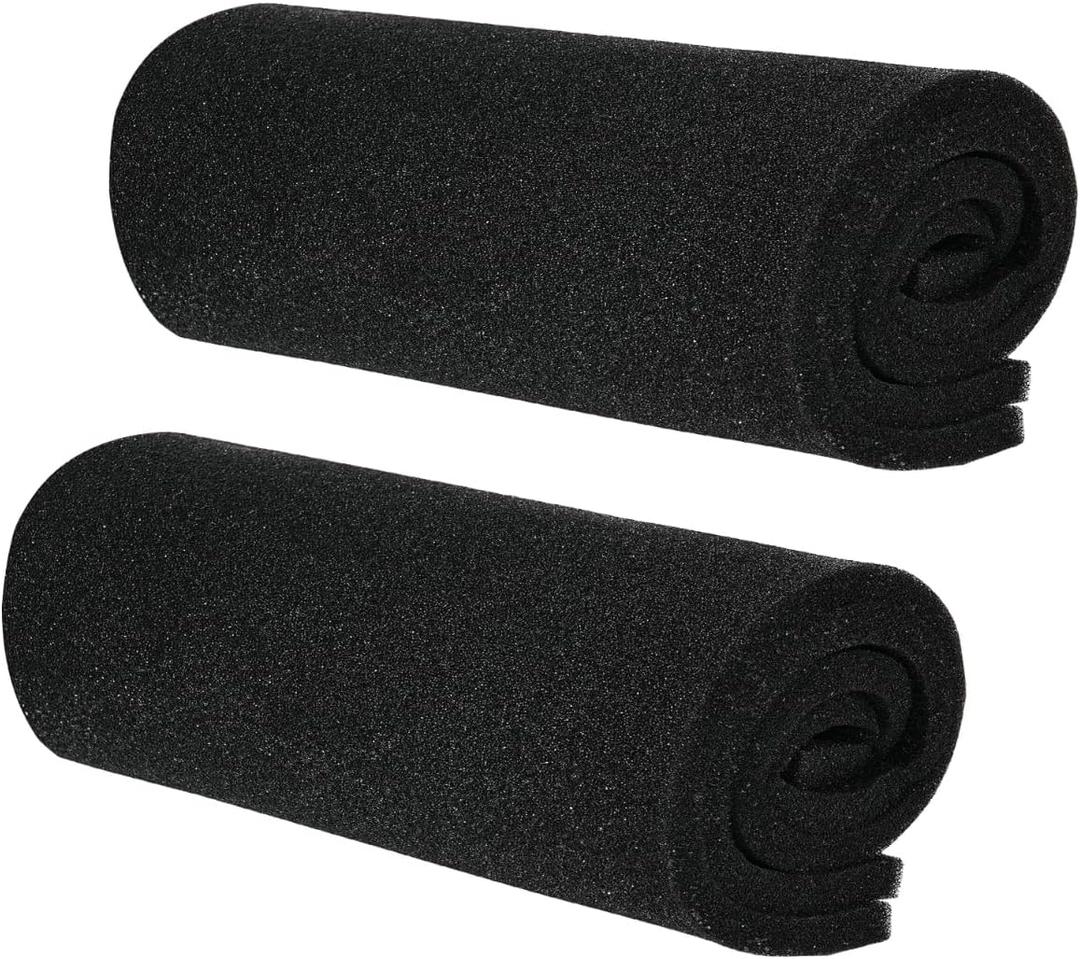 2 Pack Aquarium Bio Sponge Filter Media Pad Cut-to-Size Open Cell Foam Sheet for Fish Tank Sump (20" x 20" x 0.5")