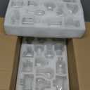 Hewory Mini Bud Vases for Centerpieces: 28pcs Small Glass Vase Bulk - Clear Tiny Vases for Wedding Baby Shower Birthday Party Events Table Decor