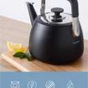 Sur La Table Kitchen Essentials Large 2 QT Heavy Gauge Stainless Steel Tea Kettle - Matte Black