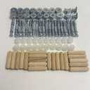 20 Set 3 in 1 Minifix Cam Lock Furniture Fastener, Connector Fixing Screw (Made In Turkey) (20 Set (80 Pcs) with Dowels)
