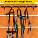 Zonon Horse Tack Bridle Hooks Metal Horse Bridle Rack Stall Hanger for Tack Harness Storage Stall Fence Barn Supplies(2 Pcs,Five Hooks)