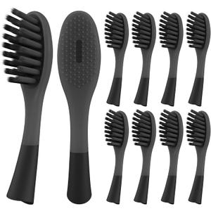 Replacement Toothbrush Heads Compatible with Colgate Keep Charcoal - Soft Brush Heads Compatible with Colgate Keep Manual Toothbrush for Adults, 5 Pack