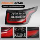 Pair Tail Lights Assembly w/Bulbs Compatible with Range Rover Sport 2014-2018 Rear Tail Lamp Taillight Left & Right Replace LR043974 LR043976