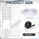 Nuanchu Portable Air Conditioner Window Vent Kit Sliding Window Seal Kit with Drawstring and Adhesive 10 x 40~64 inch Length Adjustable Fastener AC Vent Sealing Cloth for Dryer Hose(Black)