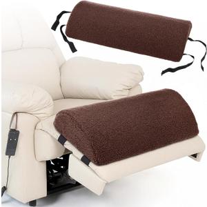 Queekay Recliner Leg Rest Cushion Large Half Moon Bolster Pillow 22.8 x 9.84 x 4 Inch Lumbar Support Pillow Bed Sleeping Semi Roll for Legs, Knees, Lower Back, Ankle and Foot Washable Cover(Brown)