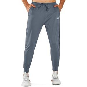 NORTHYARD Men's Running Pants Workout Athletic Joggers Gym Track Sweatpants with Zipper Pockets Active Training Pant Size L