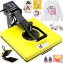 Whubefy Heat Press Machine 15x15 Slide Out, Digital Clamshell Heat Press Machine for T Shirts Printer, Heat Up Fast & Even, Sublimation Shirt Press Machine for Mouse Pad, Pillows, Coasters, Puzzles