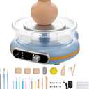 Funspire Pottery Wheel for Kids,mini Pottery Wheel for Children and Beginners - 4.7-inch Electric Pottery Wheel with Adjustable Speed, Low Noise, Precise Control, Includes 16 Pottery Tools