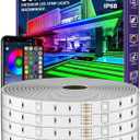 zoegi Outdoor LED Strip Lights Waterproof,Music Sync RGB IP68 Outside Led Light Strips Waterproof with App and Remote,Exterior Led Rope Lights for Deck,Balcony,Roof,Garden,Pool (50FT)
