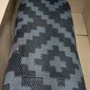GENIMO Outdoor Rug for Patio Clearance,9'x12' Waterproof Large Mat,Reversible Plastic Camping Rugs,Rv,Porch,Deck,Camper,Balcony,Backyard,Black & Gray
