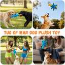 WUGO Plush Dog Toys with Rope Duck Dog Toys for Large Dogs and Puppie Interactive Tug of War Dog Toy