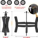 Camper Wheel Chock Stabilizer 2 Sets, Double Speed Heavy Duty Truck RV Tire Scissor Locking X Chock, Camper Accessories for Travel Trailers Tire Chalks, Anti Rust Coating, Fit for 3.5 to 12