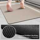 Bath Mat 24x17 - Diatomaceous Earth Bath Mat Quick Dry Absorbing Bathroom Rugs Rubber Non Slip Thin Bathroom Mat Fit Under Door, Taupe