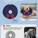 MIDOG Dog Cone Collar for Large Medium Dogs, Soft Inflatable Dog Cone Alternative After Surgery, Adjustable Protective Recovery Cone - Alternative E Collar Does Not Block Vision (Bow Tie,M+)