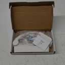 Sliding Patio Door Handle Set with Key Cylinder and Mortise Lock, Full Replacement Handle Lock Set Fits Door Thickness from 1-1/2" to 1-3/4", 3-15/16 Screw Hole Spacing, Reversible Design(Non-Handed) (White)