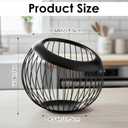 2 Pieces Metal Coffee Pod Holder, Large Capacity Espresso Pod Storage Fruit Bowl Snack Organizer With Sturdy Wire Basket For Counter Bar Station, Black