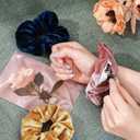 Velvet Scrunchies with Zippers Pocket, 8 Pcs Velvet Soft Hair Ties, Hidden Pocket Hair Scrunchies Accessories for Women Girls, Ponytail Holder Secret Compartment Items (Multicolor)