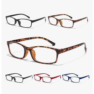 Gaoye 4 Pack Reading Glasses - Blue Light Blocking Lenses, TR90 Frames, UV400 - Eyeglasses with Clear Vision
Color: Classic, Leopard, Red & Blue Mix, +1.25