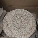 Koyal Wholesale 13.5 Water Hyacinth Placemats Set of 4 Round Woven Charger Plates for Dinner Table Dcor, Natural Wicker Placemat Set for Farmhouse, Rustic or Boho Dining Table Setting