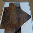 TUTOTAK Corner Shelf with LED Light, 6Tier Corner Bookshelf for Small Space, Narrow Display Corner Shelf Stand with Storage Rack, for Living Room, Bedroom, Brown BS05BC006L