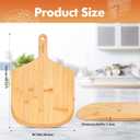12 Inch Bamboo Pizza Peel Premium Wooden Pizza Board Paddle with Handle for Baking, Serving & Cutting Use for Pizza, Bread, Pastries, Dough, Easy Grip