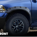 Smooth Black Pocket Bolt-Riveted Fender Flares Compatible for 2014-2019 Chevrolet Silverado 1500 2500 3500HD 97.6" 78" Fleetside Beds Front Rear Wheel Flare Paintable 2 pcs