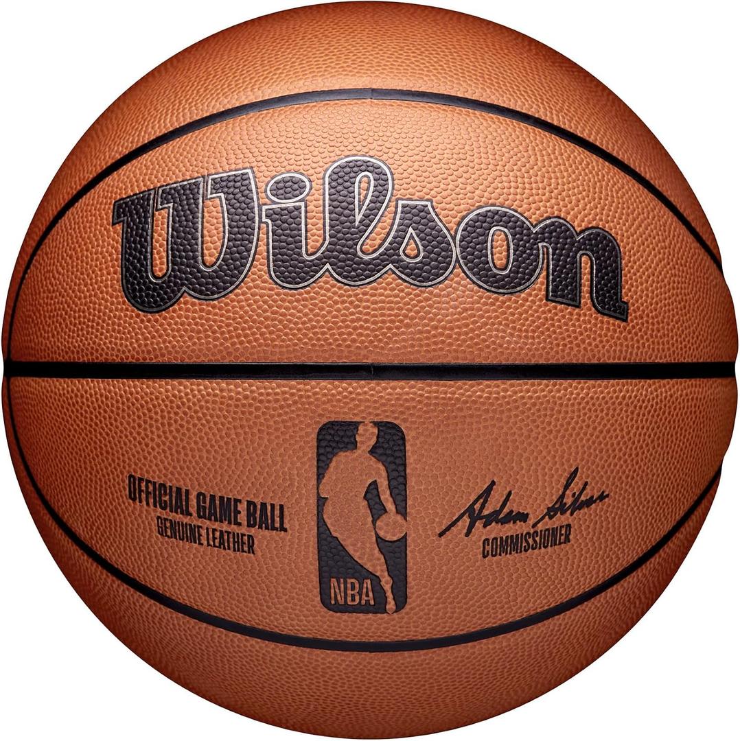 WILSON NBA Official Game Basketball - Brown, Size 7-29.5"