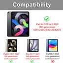 Lovmooful Compatible for iPad Air 6th 11-inch M2 (2024),iPad Air 5/4 (2022/2020 5th/4th Generation 10.9-Inch) Case with Pencil Holder Cute Floral Flower Soft TPU Trifold Stand Protective-Hibiscus