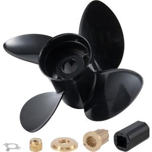 14 X 17 Replace OEM#48-8M0084494 Outboard Boat Propeller for Mercury Engine 135-300HP 2 & 4-Stroke & Mercruiser Sterndrives Alpha/Bravo One,4-Blade Aluminum 14dia x17 Pitch Boat Propeller