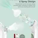 Momcozy BreezyClear 2-in-1 Electric Nasal Aspirator for Baby with Spray, 65kPa Hospital-Grade Suction, 4 Adjustable Levels, Quiet & Portable Nose Cleaner with Soothing Light & Music