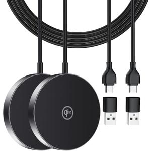 NewQ Magnetic Wireless Charging Pad, Certified 15W Wireless Charger Mag-Safe Compatible with iPhone 16/16 Plus/16 Pro/16 Pro Max/15/14/13/12 Series (2Pack)