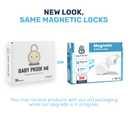 Baby Proof Me 12-Pack Magnetic Cabinet Locks, Baby Proofing Child Safety Locks with 3 Keys, No-Drill 3M Adhesive for Cabinets & Drawers