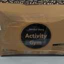 Blissful Diary Baby Play Gym & Activity Mat, 5 Developmental Zones Wooden Tummy Time Mat with 5 Detachable Sensory Toys for Motor Skills & Sensory Development, Baby Essentials Shower Gift