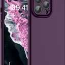 SUPFINE Designed for iPhone 13 Pro Case,Premium Liquid Silicone with [Soft Anti-Scratch Microfiber Lining][Upgraded Camera Protection] Slim Shockproof Phone Case for Men Women Girls,Dark Purple