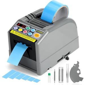 Ribbon Cutting Machine, Semi-Automatic Tape Dispenser, 6-60mm Width, 5-999mm Length, Transparent/Double-Sided Tape, Part Number YUZSU-9, Plastic