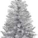 Small Christmas Tree 4FT Artificial Mini Xmas Tree for Christmas Halloween House Decor,Silver