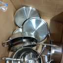 All-Clad D3 3-Ply Stainless Steel Cookware Set 10 Piece, Induction Compatible, Oven Broiler Safe 600F, Kitchen Cooking Set w/ Fry Pans, Saucepans, Saute Pans, Stockpot, Lids, Pots and Pans, Silver