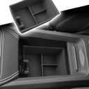 for 2025 2026 Ford Mustang Mach E Center Console Lower Storage Tray Silicone Bottom Organizer Insert for Armrest Compartment 2025 2026 Mache Facelift Models Interior Accessories