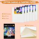 Nicpro 68PCS Acrylic Paint Canvas Set for Adults, Art Painting Supplies Kit with 24 Acrylic Paints,Table Easel,8 Canvas Panels,12 Brushes,Paper Pad,Cleaning Cup, Sponge, Palette for Beginner Artist