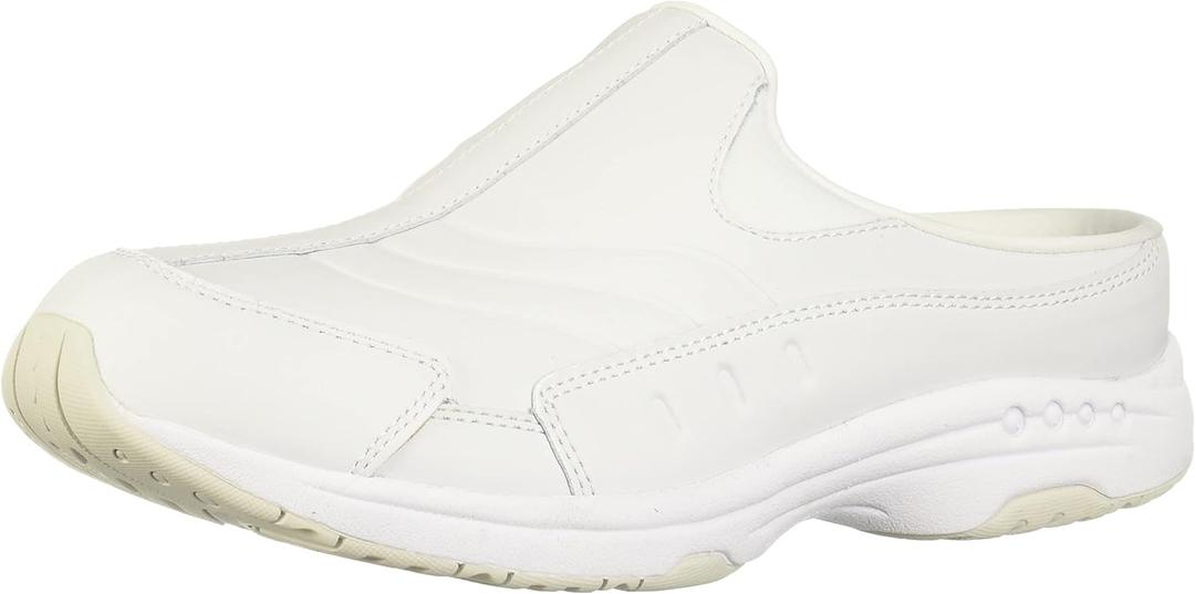 Easy Spirit Women's Tourguide Clogs (8 Wide, White Leather)