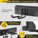 64 Inches Garage Storage, UUP Garage Organization Wall Mount Garden Tool Organizer, 620lbs Adjustable Metal Hooks, Yard Shed Rail Rack, Lawn Tool Holder for Hanging Rake Broom Mop Snowboard, Home Gift