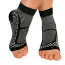 Compression Ankle Support Sleeve Sports Socks High Elasticity, Breathable Ankle Support for Sports and Injury Recovery, Suitable for Men and Women 1 Pair (Black, S/M) (Black, S)