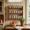 Floating Shelves For Wall - 100% Solid Wood Wall Shelf 3-Tier, Vintage Shelf Wall Mounted Storage Rack, Farmhouse Decor Hanging Shelf For Decor Kitchen, Dining Room, Living Room,Bedroom -Light Walnut, 19"L x 15.5"W x 4.8"H
