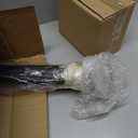 Solar Lamp Post Light with Water Ripple Glass Dusk to Dawn Outdoor Post Lights Hard Wired Waterproof 41 Inch Large Aluminum Solar Pole Lights Include Remote Control and LED Bulb (Black)