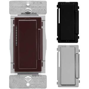 Eaton WACD-C7-SP-L Wi-Fi Accessory Dimmer, Color Change Kit (Brown/Black/Gray) 4 Pack