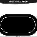 nuveti 79 x 40 Foldable Texas Poker Card Tabletop Layout Portable Anti-Slip Rubber Board Game Mat Smooth Premium Surface, Noise Reduction Poker Mat for Table
