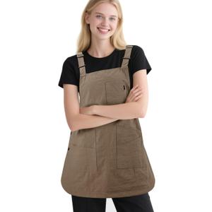 Aprons for Women with Pockets Adjustable Double-Sided Wearable Durable Lightweight Chef Cooking Kitchen Restaurant