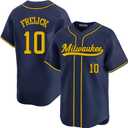 Mens/Women/Youth/Kid Milwaukee Baseball Stitched T-Shirt (Blue, L)