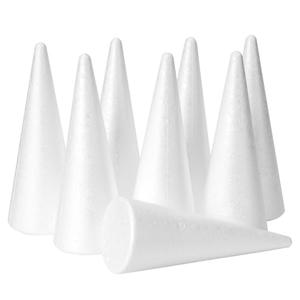 YURN Craft 6 Pack Foam Cones for Crafts, Foam Trees Cones, 2.91×7.87 in Cones Shaped Foam for Christmas Decorations, Gnomes, and DIY Art Projects.